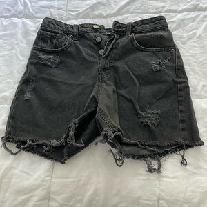 Black Jeans Shorts